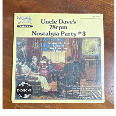 Uncle Dave's 78rpm Nostalgia Party #3 Sandy Hook S.H.2056 Jazz 12'' LP