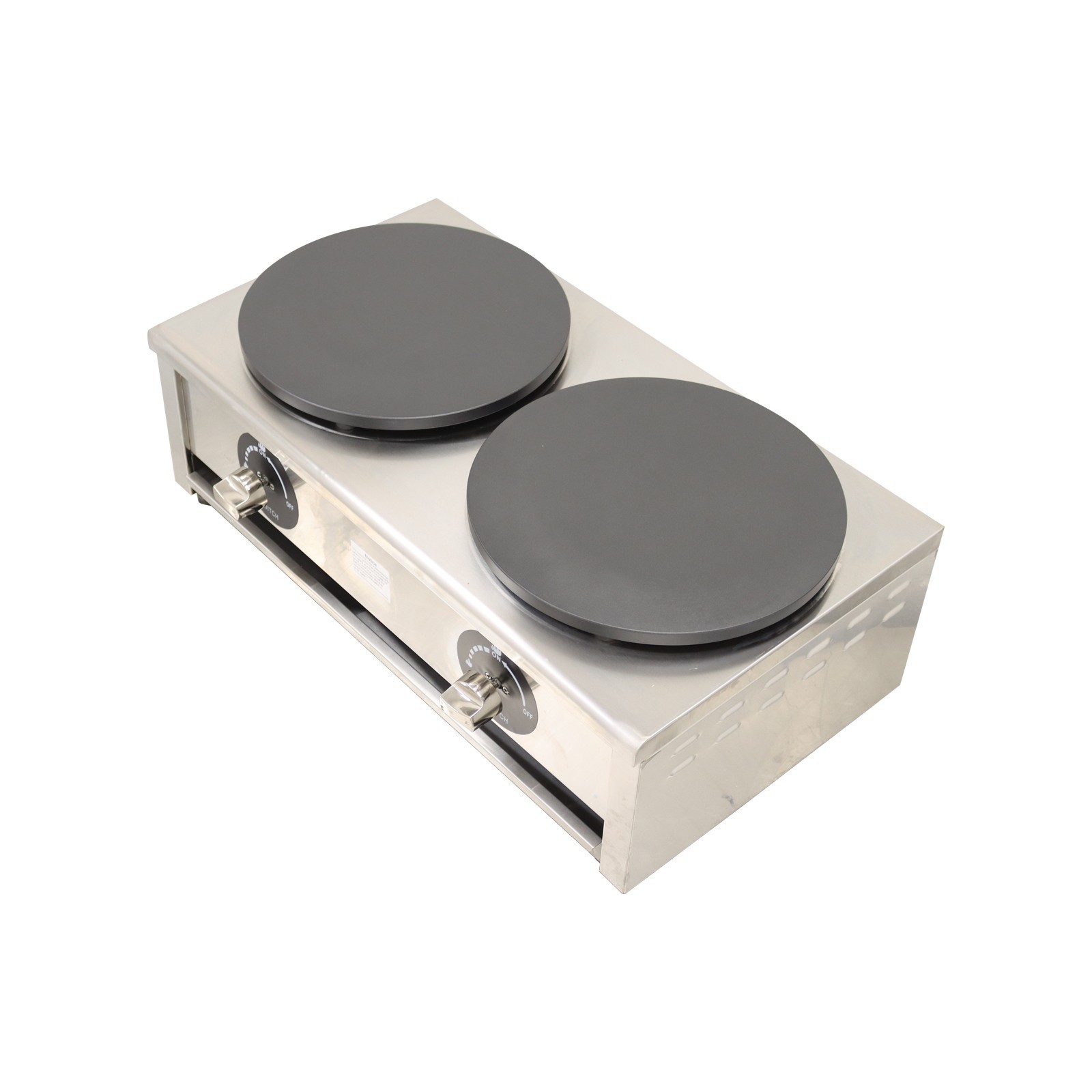 LP GAS Commercial Crepe Maker Waffle Maker Double Station Pancake Machine 15.7"