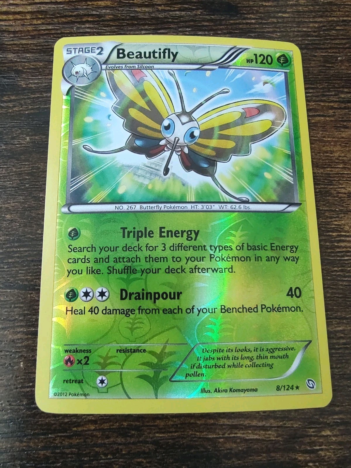 Pokemon Dragons Exalted Beautifly 8/124 Reverse Holo Card