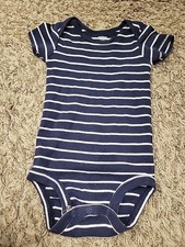 Carter's 12 Month Boy One Piece Short Sleeve Blue Striped