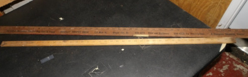 Vintage Huntley Draper Drug 48" Wooden Ruler Yardstick & Westcott Yardstick