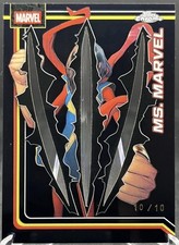 2026 Topps Chrome Marvel #83 Ms. Marvel Clawed Black Adamantium 10/10 OMEGA