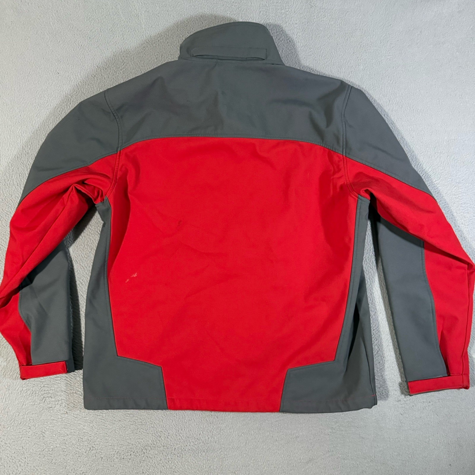 Boeing Soft Shell Water Resistant Jacket Red Gray… - image 4
