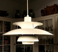 klasse PH5  Designer Lampe Poul Henningsen für Louis Poulsen - weiß - Label !!!