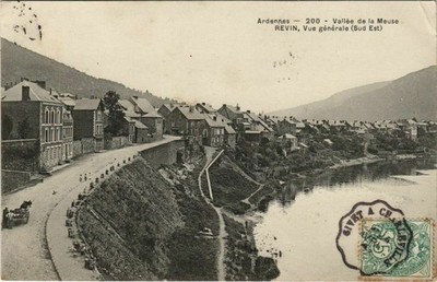 Old postcard REVIN - general view (135552)