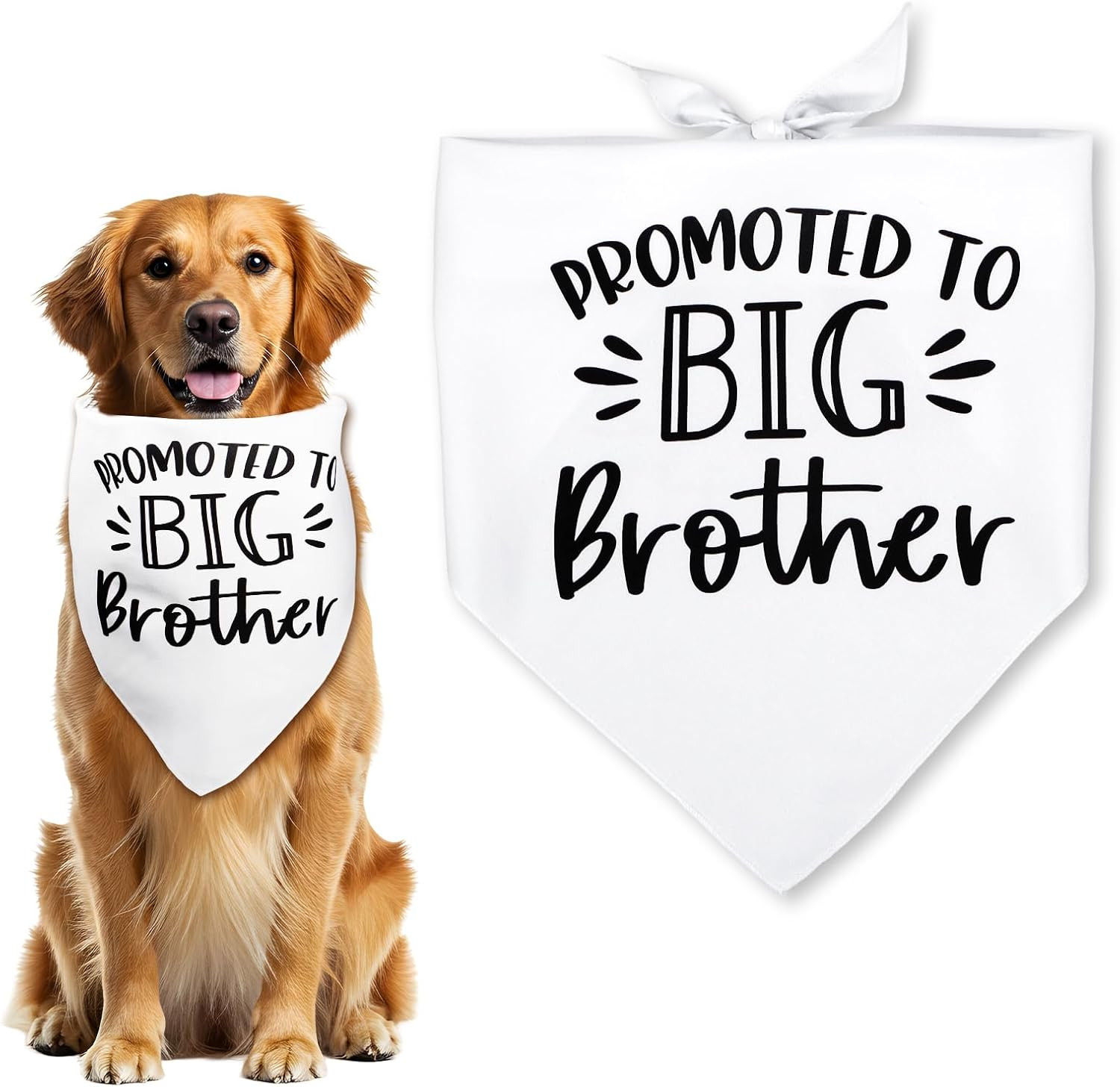 Dog Bandana, Big Brother Dog Bandana, White Triangle Pet Scarf Pregnancy Announc