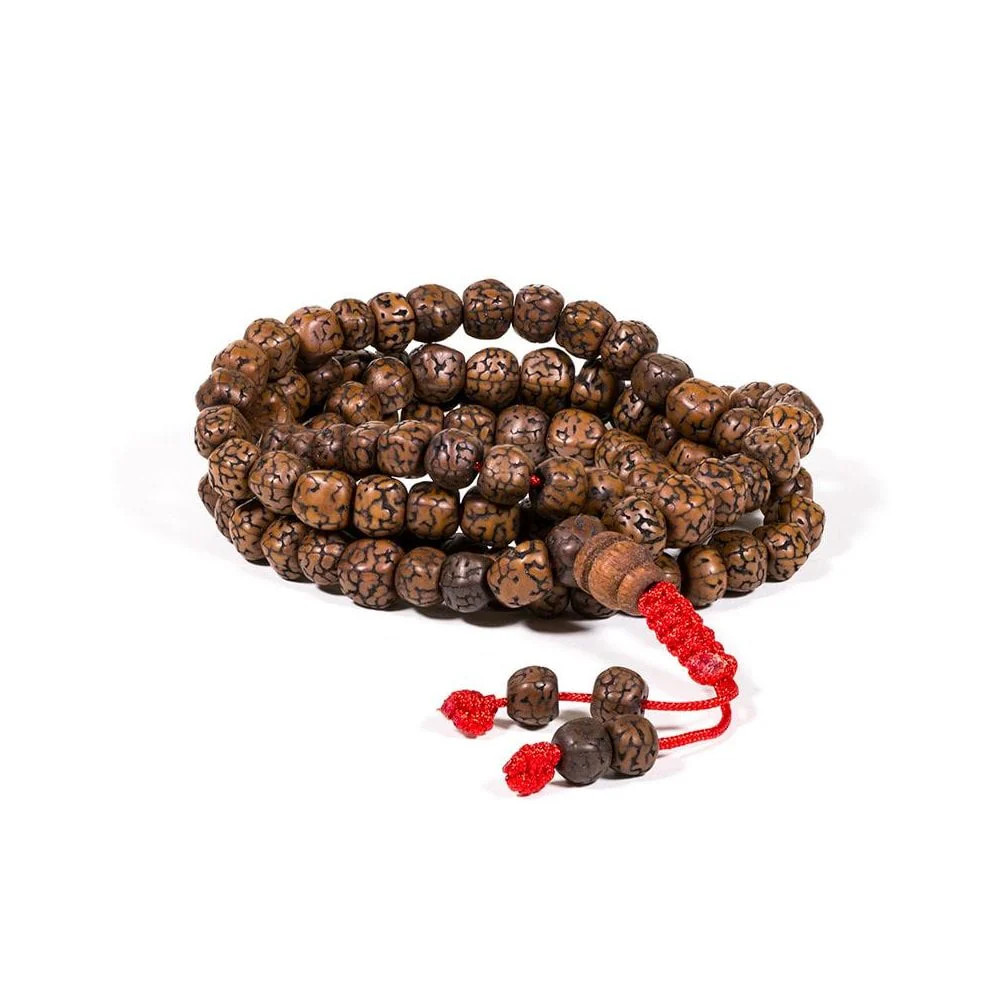 Polished Rudraksha Mala Prayer Beads – 108ct (6mm)
