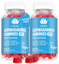 Ashwagandha Gummies 2000mg for Women Men - Sugar Free, Vegan - Organic Ashwagand