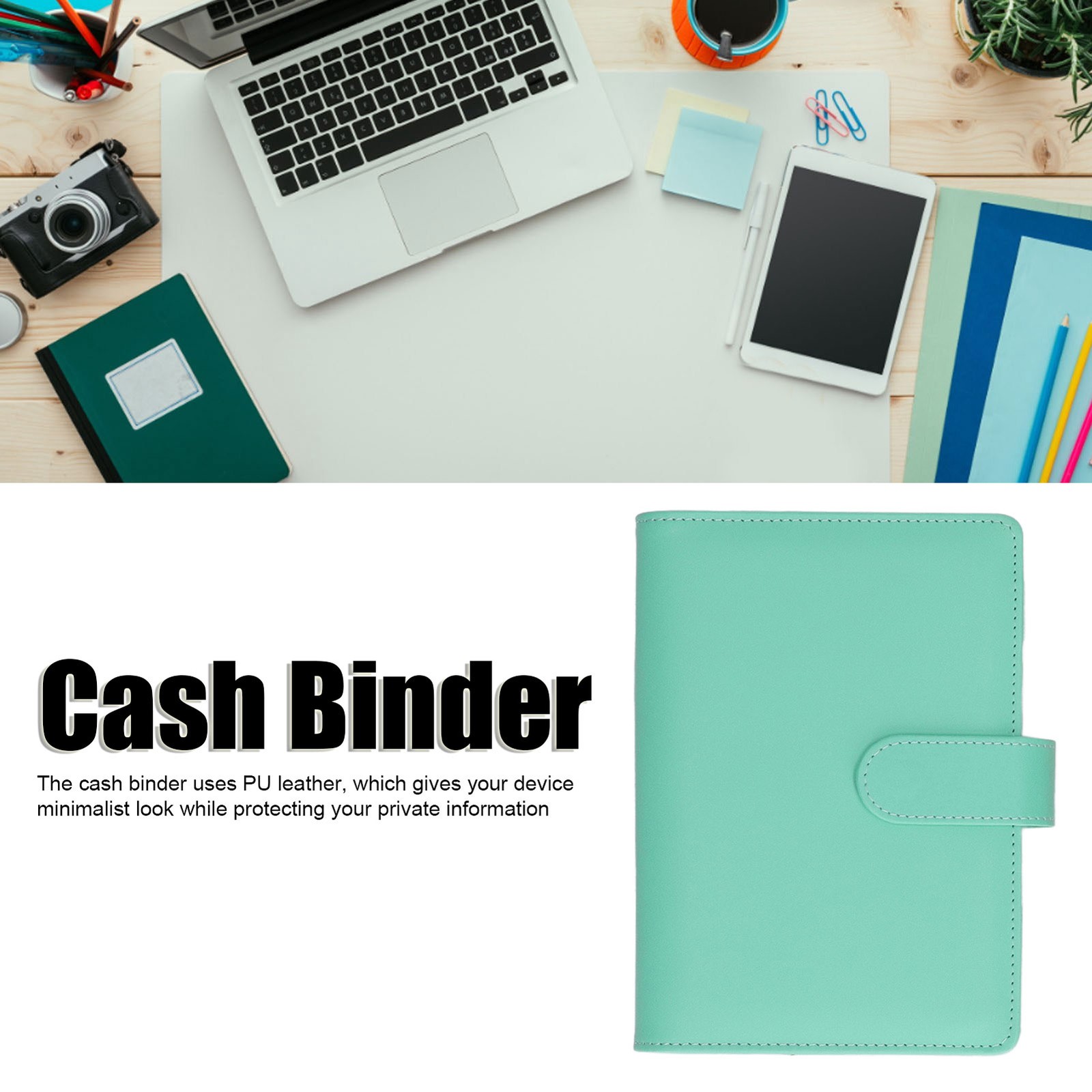 Portable Cash PU Leather Waterproof Budget A6 Planner Trending