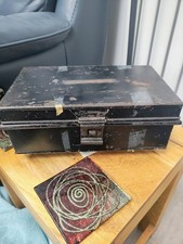 Antique Metal Deeds Tin Box "W&S"  