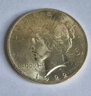 NICE Peace Dollar 1922 No Mint Mark 90% SILVER $1 US Coin