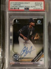 2019 Bowman Draft Chrome CJ Abrams Auto PSA 10 Rookie  on fire