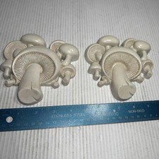 VIntage 1982 Homco Mushroom Wall Hanging 7634B 5 inch Made in USA Retro Cott X2