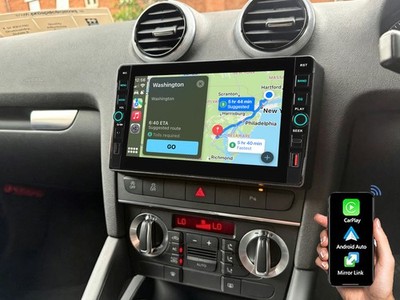Android 15 8 Zoll Carplay Autoradio 2+32G GPS Navi RDS BT Für Audi A3 8P1 S3 RS3