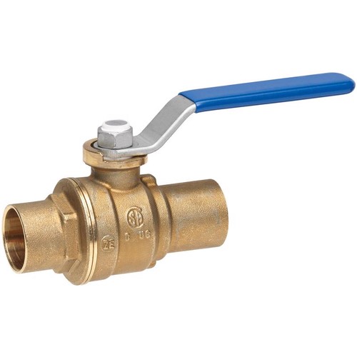 Homewerks 3/4 in. Brass Sweat Ball Valve Full Port Quarter-Turn Lever For Water/