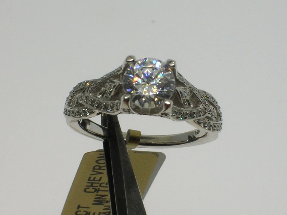 RITANI 18K GOLD MOUNTING R10115(A) 0.36CTW DIAMONDS SIZE 6.5 US-RETAIL $2,999.00 - Image 4 of 4