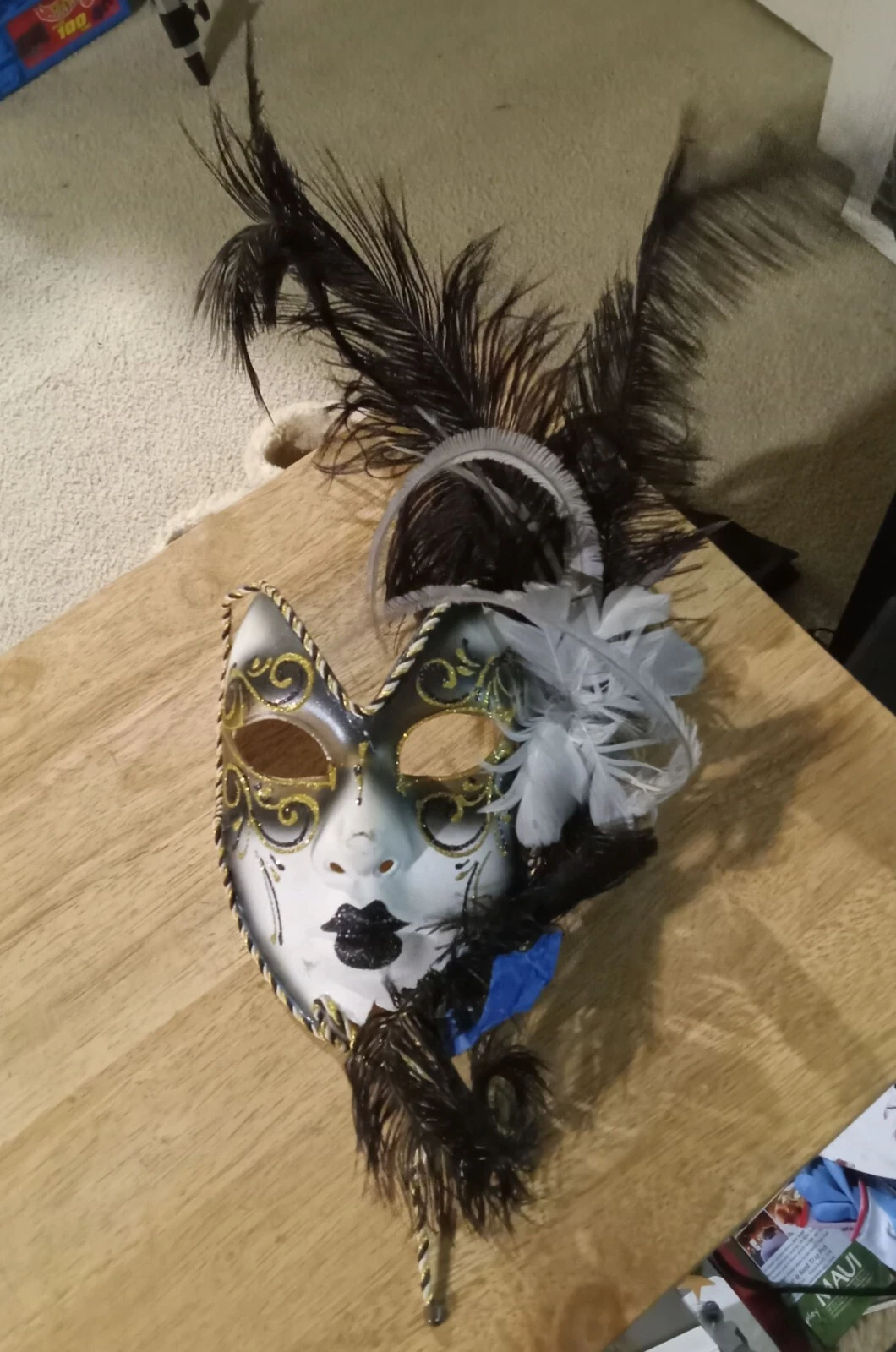 Original Venezia Hand Painted Masquerade Face Mask Made In Italy