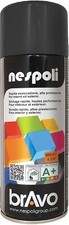 Aérosol Bombe de Peinture Professionnelle Noir Mat 400 ml NESPOLI Séchage Rapide