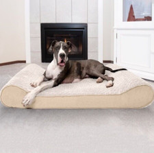 FurHaven Ultra Plush Giant Luxe Lounger Orthopedic Dog Bed with Removable Cover