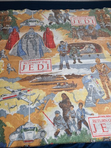 Vintage 1983 Star Wars Return of the JEDI Fleece throw blanket 70"×44" - Picture 6 of 12