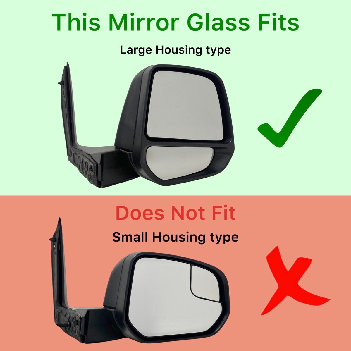 A-Premium Right Passenger Side Heated Mirror Glass With Backing Plate Compatible Ford Transit Connect 2014 2022 Exterior Side View Convex Mirror Spotter G A-Premium Right Passenger Side Heated Mirror Glass With Backing Plate Compatible Ford Transit Connect 2014 2022 Exterior Side View Convex Mirror Spotter G