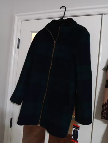 Pendleton 女士风衣中号羊毛夹克绿色格子 - 第 2 张/共 6 张