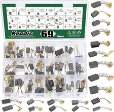 Keadic 69Pcs 23 Sizes Electric Motor Carbon Brushes Replacement Assortment Set,