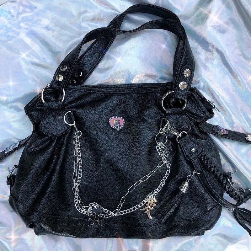 Shoulder Bag Tote Big Purse Handbag Leather Shopper Zipper 35 25 15 CM 1 Strap