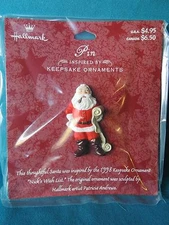 Hallmark  Santa Nick's Wish List Pin matches 1998 Ornament New