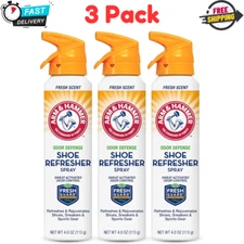 Arm and Hammer Shoe Refresher Spray Odor Remover for All Footwear, Shoe 4 oz 3PK