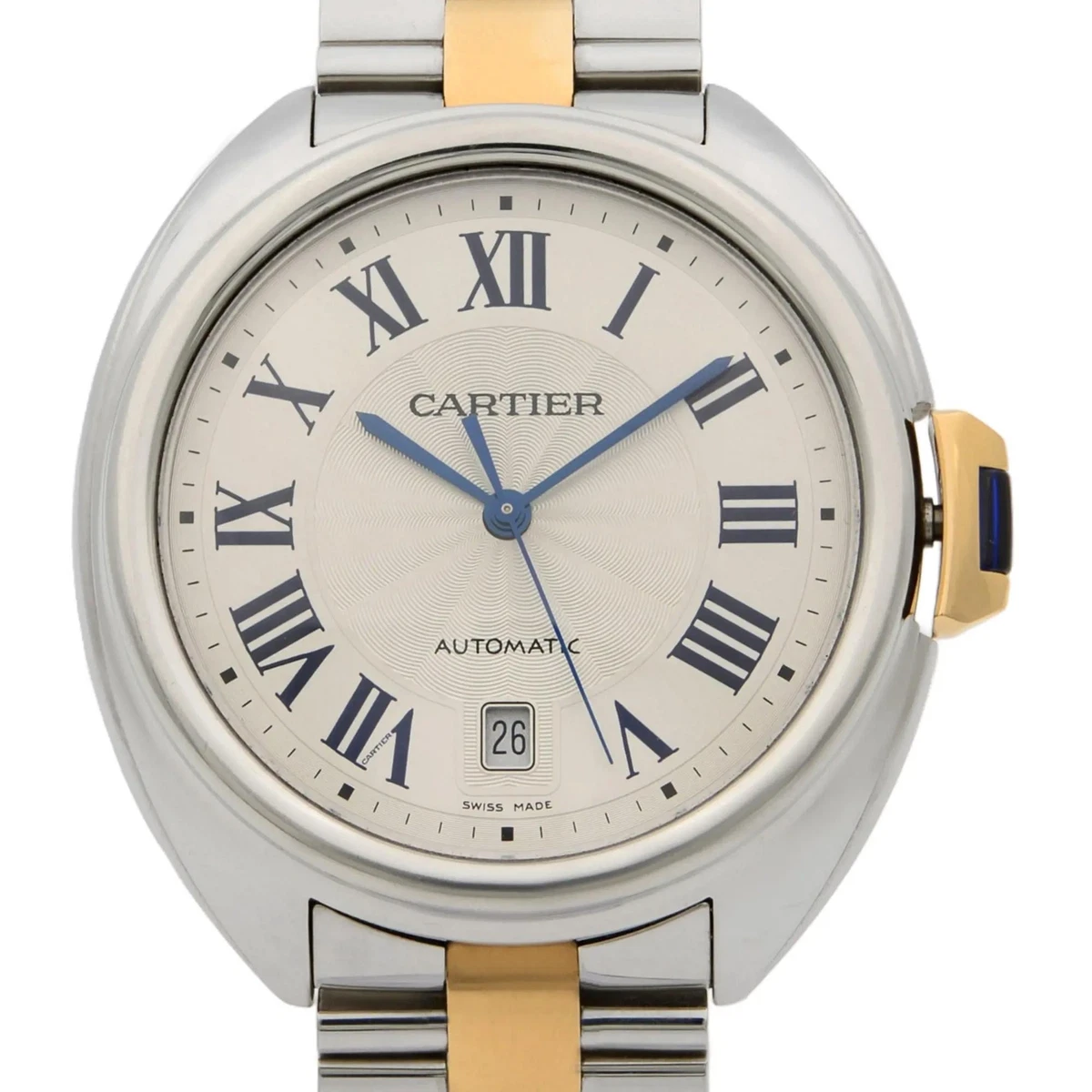 Cartier cle 18k pink gold ladies automatic sale