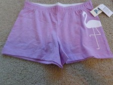 aeropostale kids' activate sparkle flamingo purple shorty shorts NWT