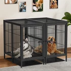 Indoor Outdoor 2Door Dog Kennel Oversize Indestructible Dog Crate Animal Playpen