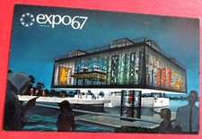 Province of Quebec Pavilion at Night Expo 67 Montreal Canada - Unused Postcard