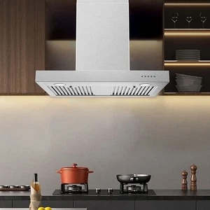 900CFM Hotte de protection murale 30in Acier inoxydable forme en T 3-Speed Évent de poêle neuf