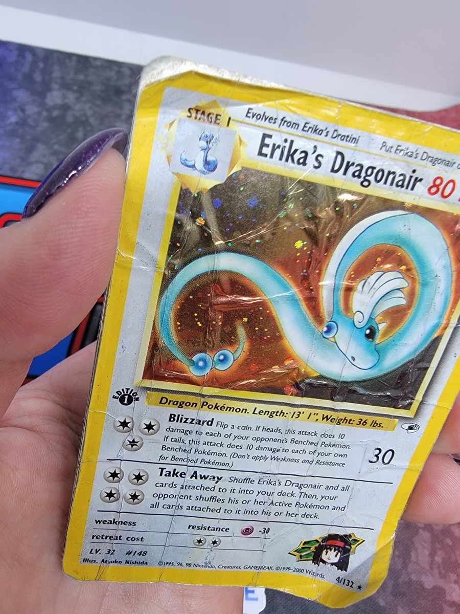 make a real pokemon card Erika's Dragonair (4/132) [Gym Heroes 1st Edition] – Trading Card World main image 0