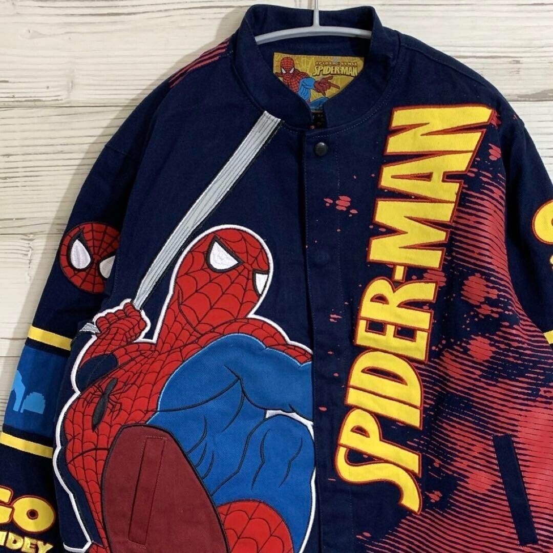 jh Design MARVEL Spider-Man Racing Jacket Navy Youth Size jh Design MARVEL Spider-Man Racing Jacket Navy Youth Size