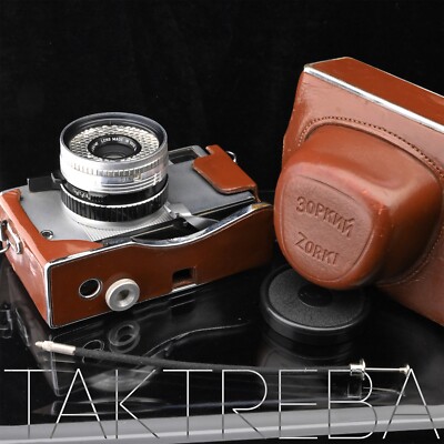 Zorki-11 35mm Rangefinder Camera KMZ USSR 1960s w/Lens Industar-63  +Video