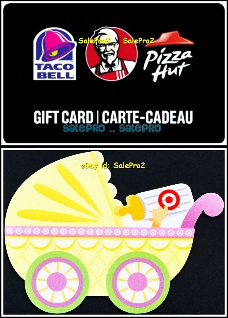 2X Taco Bell Kentucky Kfc Pizza Target Baby Stroller Collectible Gift Card  Lot | Ebay