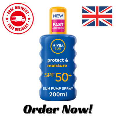 NIVEA SUN Protect & Moisture Sonnenspray LSF 50+ 200ml Feuchtigkeitsspendende Sonnencreme Spray