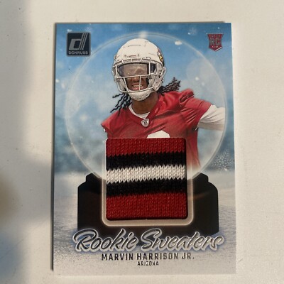 2024 Donruss Marvin Harrison Jr Rc Rookie Sweaters 3-Color Patch