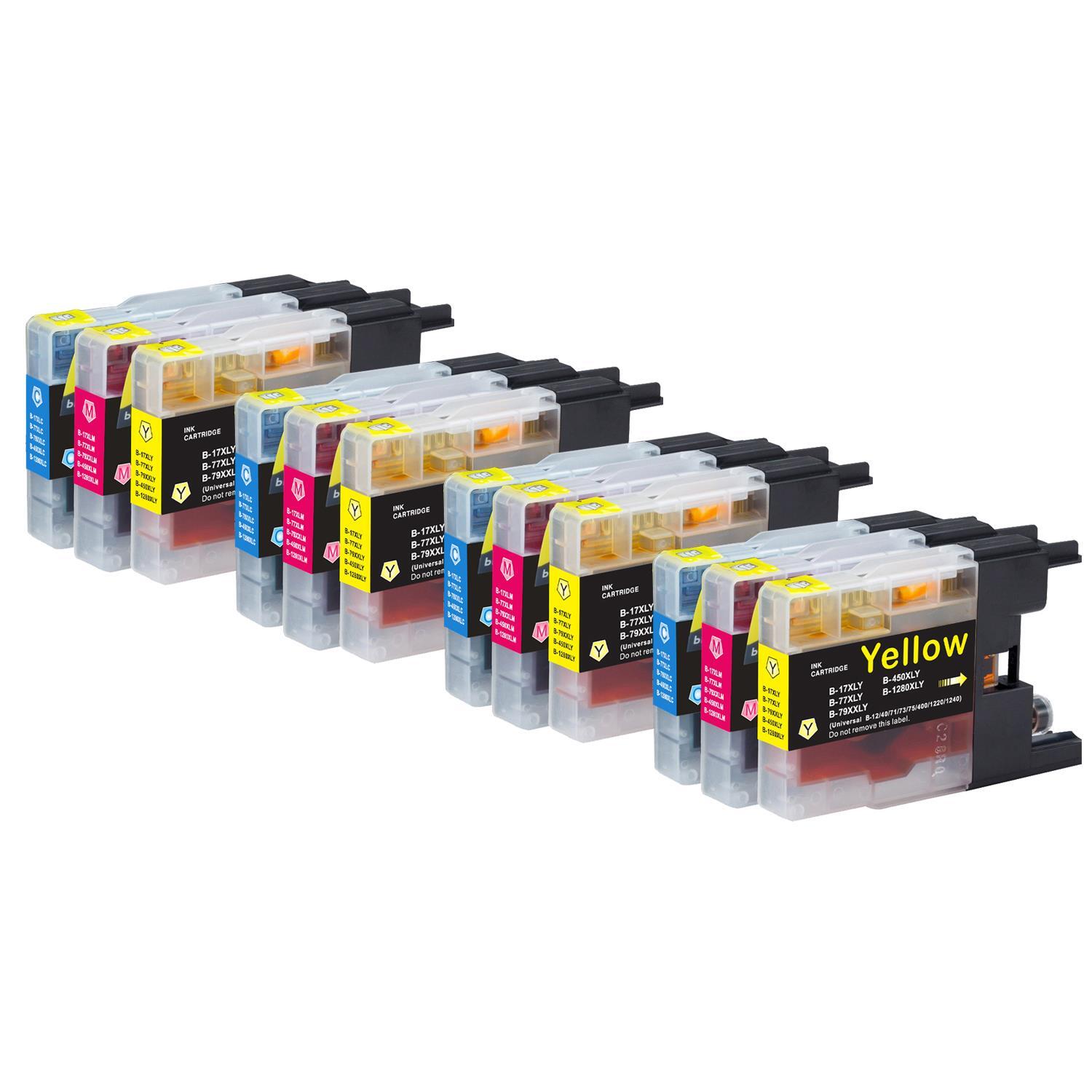 12 C/M/Y Printer Ink Cartridges for use with Brother MFCJ5910DW & MFC