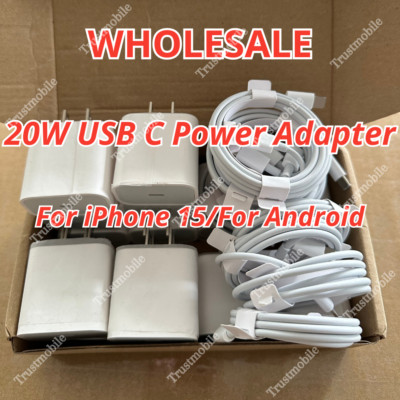 For Android iPhone 15 Plus Pro Fast Charger Adapter 60W USB C to USB C Cable Lot