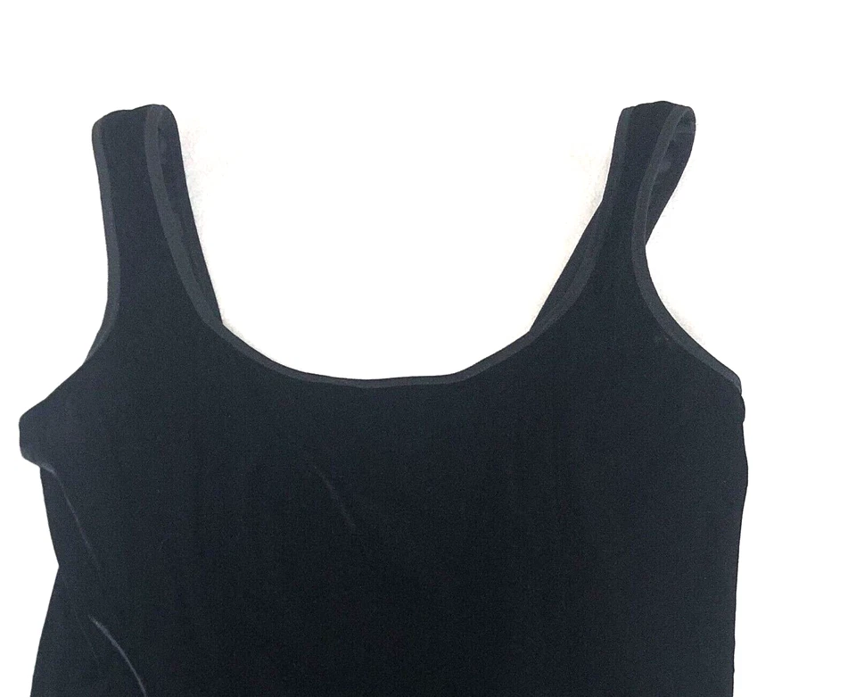 Regata Kathleen Kirkwood Feminina Tamanho G Veludo Preto Sem Mangas Elásticas Nova Sem etiquetas - Imagem 2 de 4