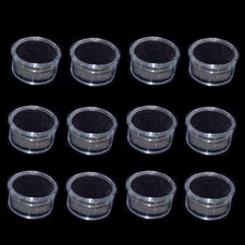 12Pcs Small Loose Diamond Gemstone Display Box round Jewelry Show Container #TL