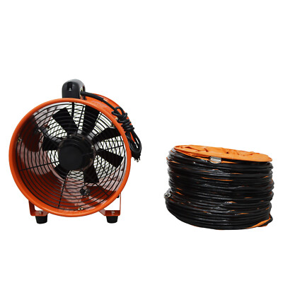 Axial Fan Cylinder Pipe Spray Booth Paint Fumes Blower 110V 750W 14''Fan Diameter
