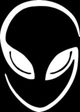 Alien Head 2 Die Cut Vinyl Car Truck Window Decal Bumper Sticker Us Seller