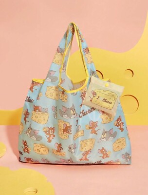 New 20  TOM and JERRY Handbag BABY BLUE Purse Tote TUFFY Travel Bag NIBBLES