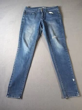 Universal Thread Women's Jeans Mid Rise Skinny Size 6/28R Distressed Blue
