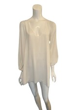 LOVERS  FRIENDS White V Neck Upen Sleeve Mini Dress  150 NWT